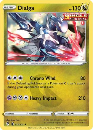 Dialga (112/203) Holofoil [SWSH: Evolving Skies] Pokemon Single Pokémon