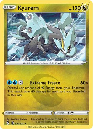 Kyurem (116/203) Reverse Holofoil [SWSH: Evolving Skies] Pokemon Single Pokémon