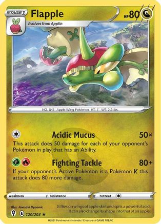 Flapple (120/203) [SWSH: Evolving Skies] Pokemon Single Pokémon
