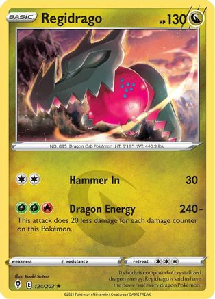 Regidrago (124/203) Holofoil [SWSH: Evolving Skies] Pokemon Single Pokémon