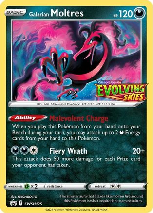 Galarian Moltres - SWSH125 (Prerelease) (SWSH125/307) Holofoil [Promos: SWSH Promo Cards] Pokemon Single Pokémon