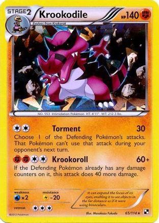 Krookodile - 65/114 (Cracked Ice Holo) () Holofoil [Misc: Blister Exclusives] Pokemon Single Pokémon