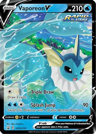 Vaporeon V - SWSH150 (SWSH150/307) Holofoil [Promos: SWSH Promo Cards] Pokemon Single Pokémon