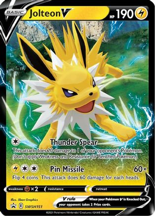 Jolteon V - SWSH151 (SWSH151/307) Holofoil [Promos: SWSH Promo Cards] Pokemon Single Pokémon