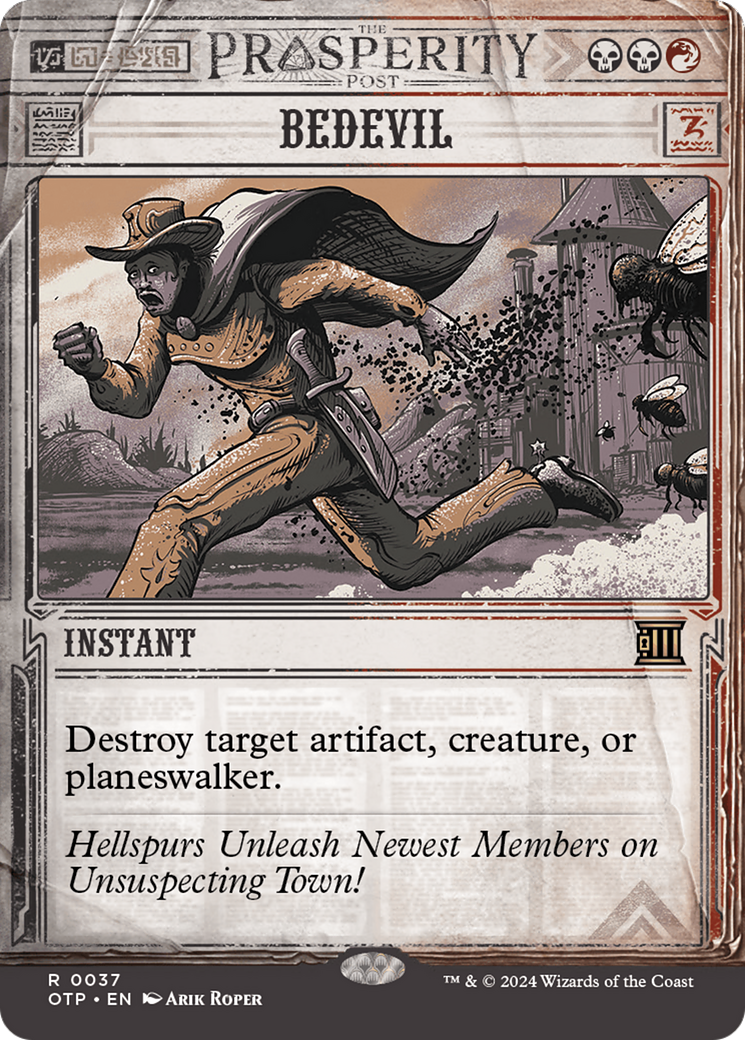 Bedevil (OTP-037) [Breaking News] (Showcase) (Borderless) MTG Single Wizards of the Coast