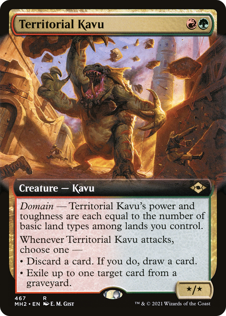 Territorial Kavu (MH2-467) [Modern Horizons 2] (Extended Art) MTG Single Modern Horizons 2