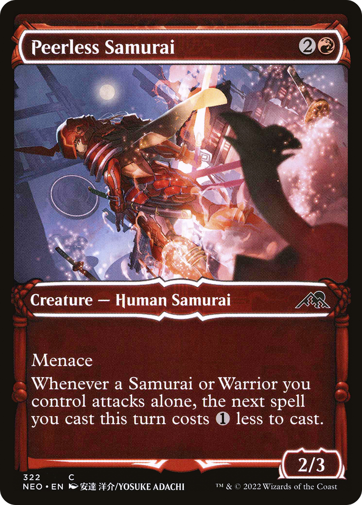Peerless Samurai (NEO-322) [Kamigawa: Neon Dynasty] (Showcase) MTG Single Wizards of the Coast