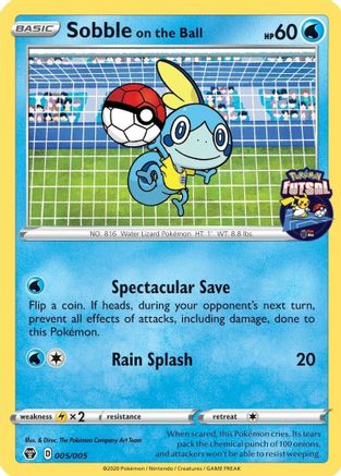 Sobble on the Ball - 005/005 (Pokemon Futsal) (5/5) [Misc: Cards & Products] Pokemon Single Pokémon