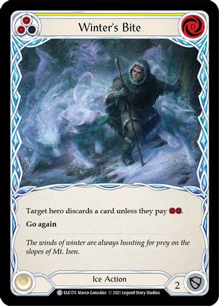 Winter's Bite (Yellow) [ELE170] (Tales of Aria)  1st Edition Rainbow Foil Flesh And Blood Single Flesh And Blood   