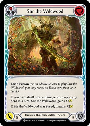 Stir the Wildwood (Red) [U-ELE082] Unlimited Rainbow Foil Flesh And Blood Single Flesh And Blood   
