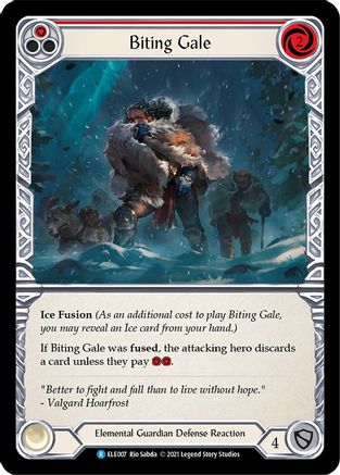 Biting Gale (Red) [U-ELE007] Unlimited Rainbow Foil Flesh And Blood Single Flesh And Blood   