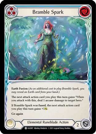 Bramble Spark (Blue) [U-ELE087] Unlimited Rainbow Foil Flesh And Blood Single Flesh And Blood   
