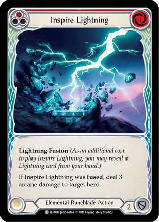 Inspire Lightning (Red) [ELE088] (Tales of Aria)  1st Edition Normal Flesh And Blood Single Flesh And Blood   