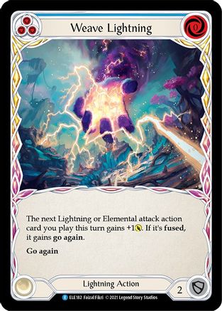Weave Lightning (Blue) [U-ELE182] Unlimited Rainbow Foil Flesh And Blood Single Flesh And Blood   