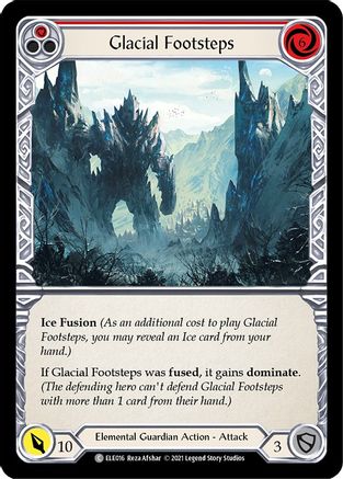 Glacial Footsteps (Red) [U-ELE016] Unlimited Rainbow Foil Flesh And Blood Single Flesh And Blood   