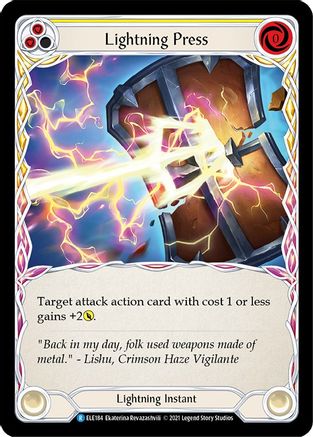 Lightning Press (Yellow) [U-ELE184] Unlimited Normal Flesh And Blood Single Flesh And Blood   