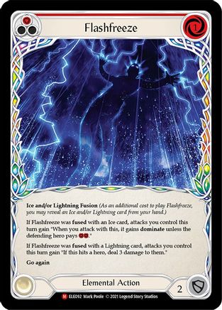 Flashfreeze [ELE092] (Tales of Aria)  1st Edition Rainbow Foil Flesh And Blood Single Flesh And Blood   