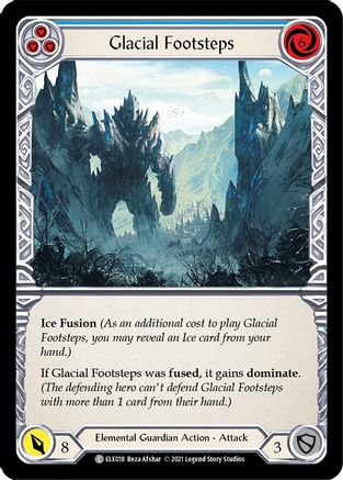 Glacial Footsteps (Blue) [U-ELE018] Unlimited Rainbow Foil Flesh And Blood Single Flesh And Blood   