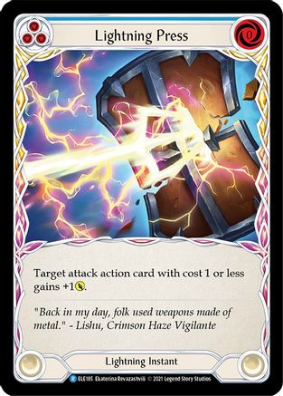 Lightning Press (Blue) [U-ELE185] Unlimited Normal Flesh And Blood Single Flesh And Blood   