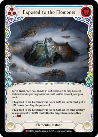 Exposed to the Elements [ELE093] (Tales of Aria)  1st Edition Rainbow Foil Flesh And Blood Single Flesh And Blood   