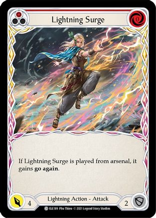 Lightning Surge (Red) [U-ELE189] Unlimited Rainbow Foil Flesh And Blood Single Flesh And Blood   