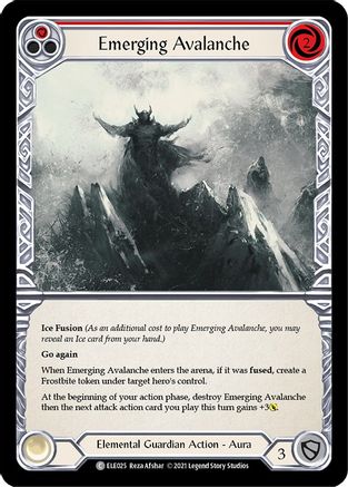 Emerging Avalanche (Red) [ELE025] (Tales of Aria)  1st Edition Rainbow Foil Flesh And Blood Single Flesh And Blood   