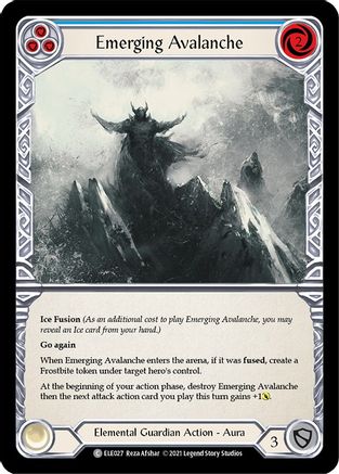 Emerging Avalanche (Blue) [U-ELE027] Unlimited Rainbow Foil Flesh And Blood Single Flesh And Blood   