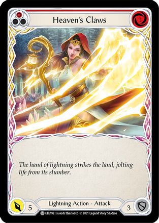 Heaven's Claws (Red) [ELE192] (Tales of Aria)  1st Edition Rainbow Foil Flesh And Blood Single Flesh And Blood   