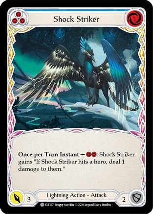 Shock Striker (Blue) [U-ELE197] Unlimited Rainbow Foil Flesh And Blood Single Flesh And Blood   