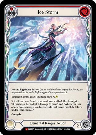 Ice Storm [ELE037] (Tales of Aria)  1st Edition Rainbow Foil Flesh And Blood Single Flesh And Blood   