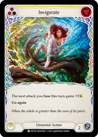 Invigorate (Yellow) [U-ELE104] Unlimited Rainbow Foil Flesh And Blood Single Flesh And Blood   