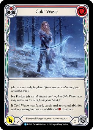 Cold Wave (Red) [ELE038] (Tales of Aria)  1st Edition Rainbow Foil Flesh And Blood Single Flesh And Blood   