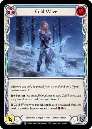 Cold Wave (Blue) [ELE040] (Tales of Aria)  1st Edition Rainbow Foil Flesh And Blood Single Flesh And Blood   