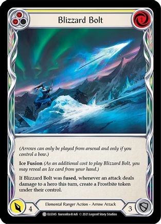 Blizzard Bolt (Yellow) [U-ELE045] Unlimited Normal Flesh And Blood Single Flesh And Blood   