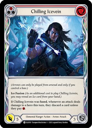 Chilling Icevein (Red) [U-ELE050] Unlimited Rainbow Foil Flesh And Blood Single Flesh And Blood   