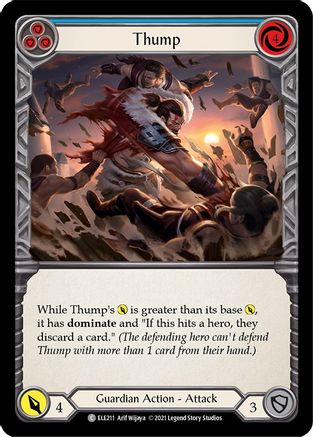 Thump (Blue) [ELE211] (Tales of Aria)  1st Edition Rainbow Foil Flesh And Blood Single Flesh And Blood   