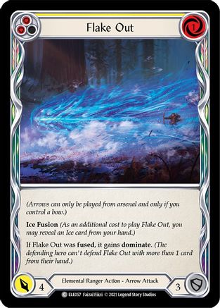 Flake Out (Yellow) [ELE057] (Tales of Aria)  1st Edition Rainbow Foil Flesh And Blood Single Flesh And Blood   