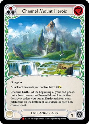 Channel Mount Heroic [ELE117] (Tales of Aria)  1st Edition Rainbow Foil Flesh And Blood Single Flesh And Blood   