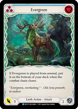 Evergreen (Blue) [ELE121] (Tales of Aria)  1st Edition Rainbow Foil Flesh And Blood Single Flesh And Blood   