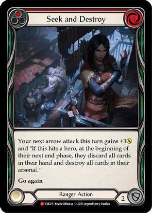 Seek and Destroy [ELE215] (Tales of Aria)  1st Edition Rainbow Foil Flesh And Blood Single Flesh And Blood   