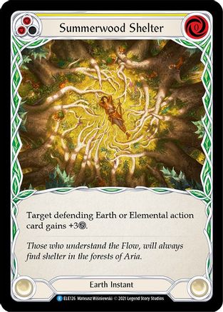 Summerwood Shelter (Yellow) [U-ELE126] Unlimited Rainbow Foil Flesh And Blood Single Flesh And Blood   