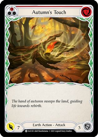 Autumn's Touch (Red) [ELE128] (Tales of Aria)  1st Edition Rainbow Foil Flesh And Blood Single Flesh And Blood   