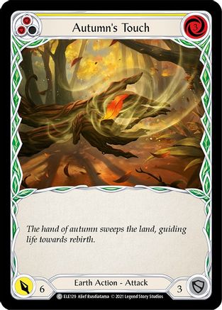 Autumn's Touch (Yellow) [U-ELE129] Unlimited Rainbow Foil Flesh And Blood Single Flesh And Blood   