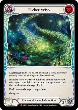 Flicker Wisp [ELE065] (Tales of Aria)  1st Edition Normal Flesh And Blood Single Flesh And Blood   