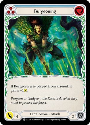Burgeoning (Blue) [ELE136] (Tales of Aria)  1st Edition Normal Flesh And Blood Single Flesh And Blood   