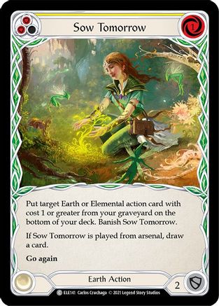Sow Tomorrow (Yellow) [U-ELE141] Unlimited Rainbow Foil Flesh And Blood Single Flesh And Blood   