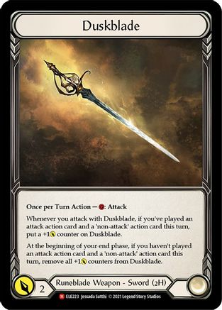 Duskblade [U-ELE223] Unlimited Rainbow Foil Flesh And Blood Single Flesh And Blood   