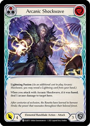 Arcanic Shockwave (Red) [ELE073] (Tales of Aria)  1st Edition Normal Flesh And Blood Single Flesh And Blood   