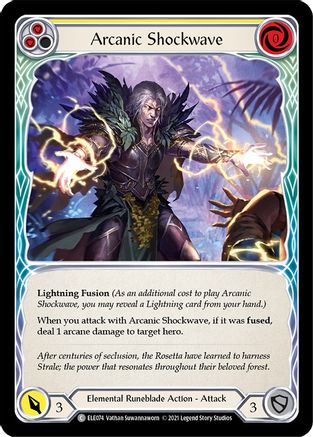 Arcanic Shockwave (Yellow) [ELE074] (Tales of Aria)  1st Edition Normal Flesh And Blood Single Flesh And Blood   