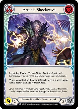 Arcanic Shockwave (Blue) [U-ELE075] Unlimited Rainbow Foil Flesh And Blood Single Flesh And Blood   